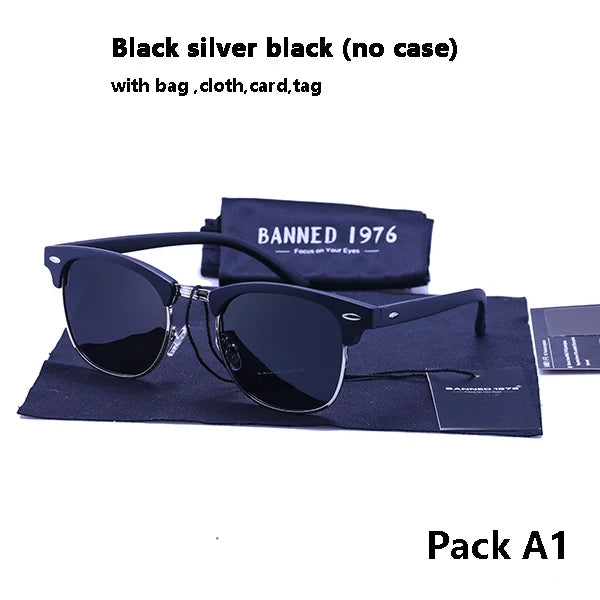 Skanto | Klassiske UV400 HD Polariserte Solbriller Unisex Retro Kjøremodus
