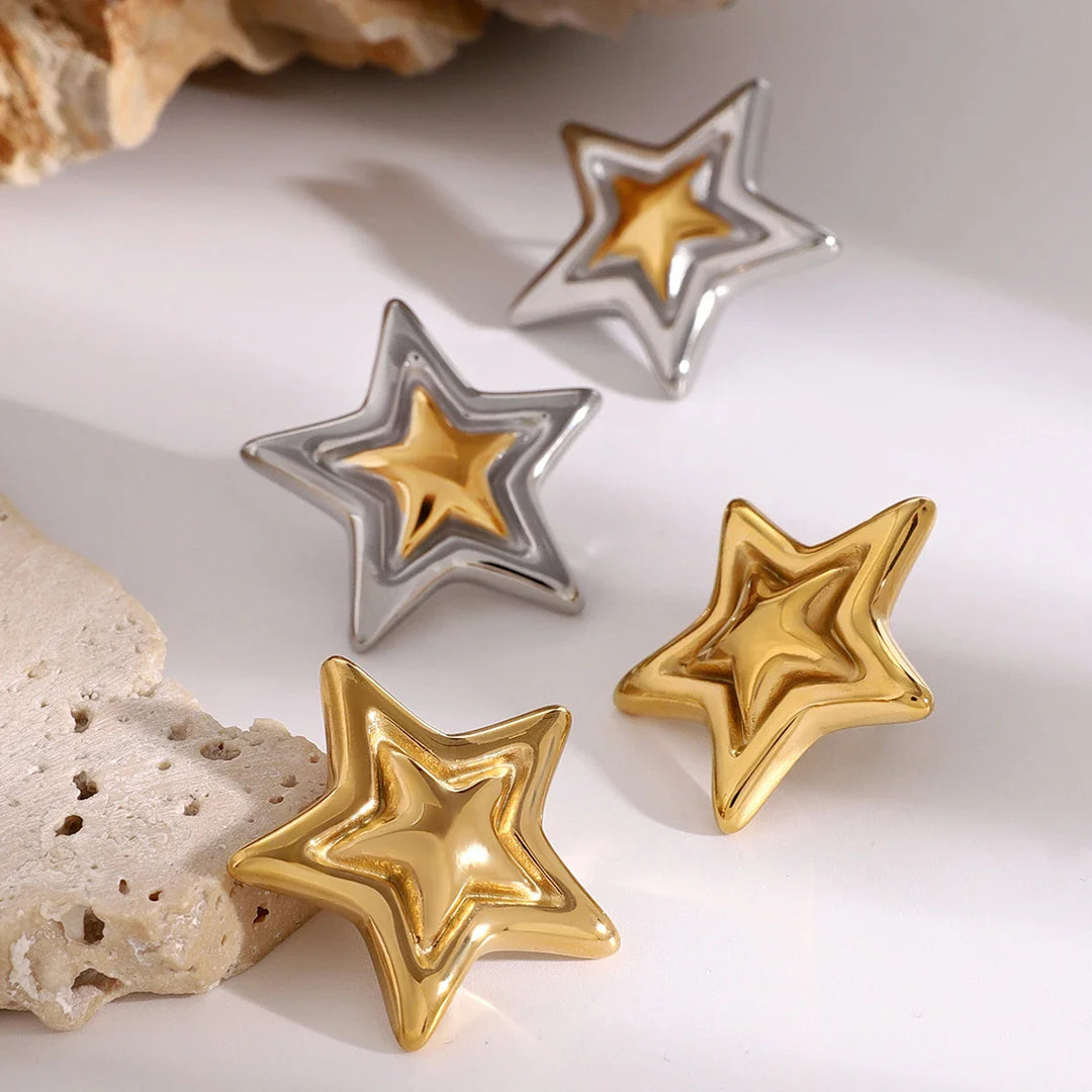 Skanto | Bold Five Point Star Øredobber