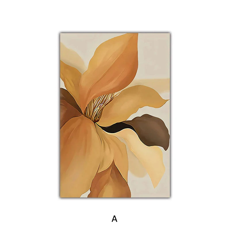 Large Abstract Floral Wall Art Fine Art Canvas Prints Modern Botanical Pictures For Living Dining Bedroom Art Decor | Skanto
