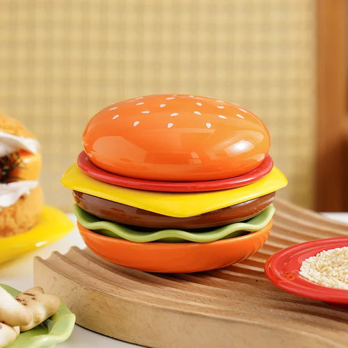 Skanto | Mini Stable Hamburger Keramisk Tallerken Sett