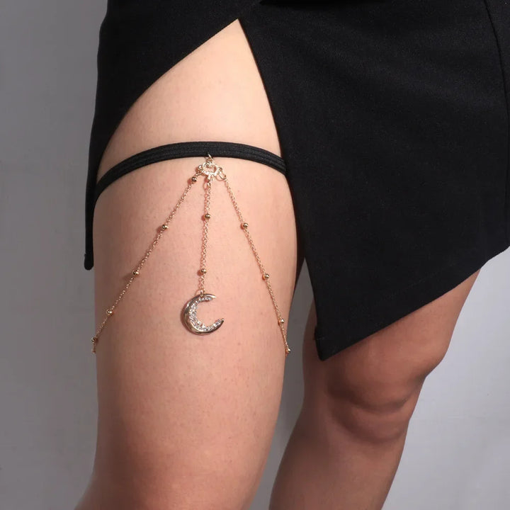 Skanto | Måne Charm Justerbar Elegant Rhinestone Smykker