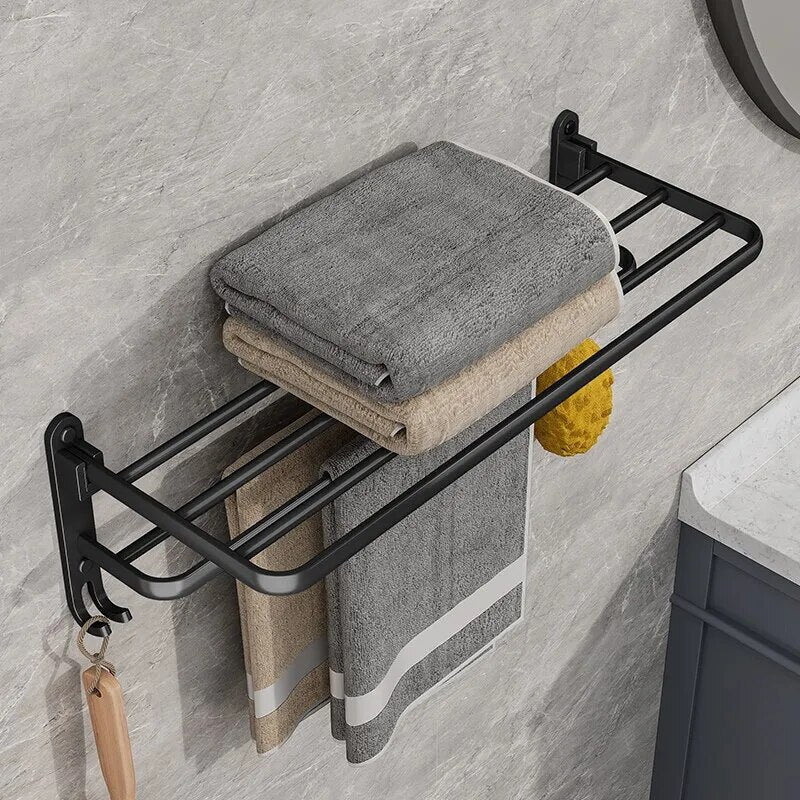 Skanto | Elegant Liv Plassbesparende Sammenleggbar Aluminium Håndkleholder