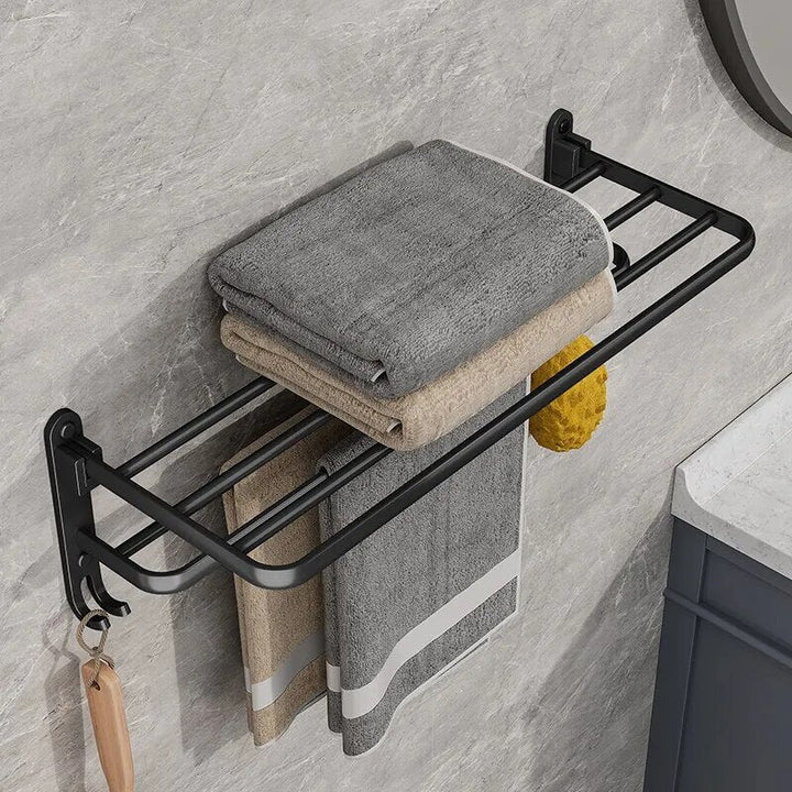 Skanto | Elegant Liv Plassbesparende Sammenleggbar Aluminium Håndkleholder