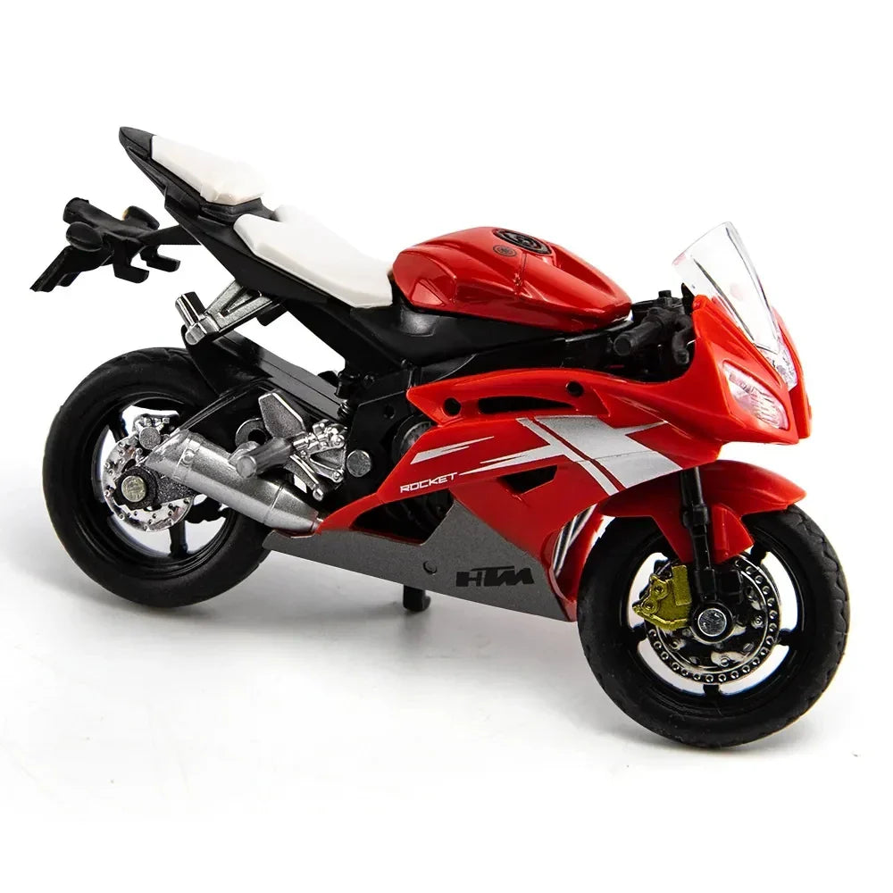 Norvo | 1:18 Skala Yamaha R6 Legering Rulle Sportbike Figurer Diecasts Barn Leke Motorsykkel Racing Modell Replika Samlergave for Gutter
