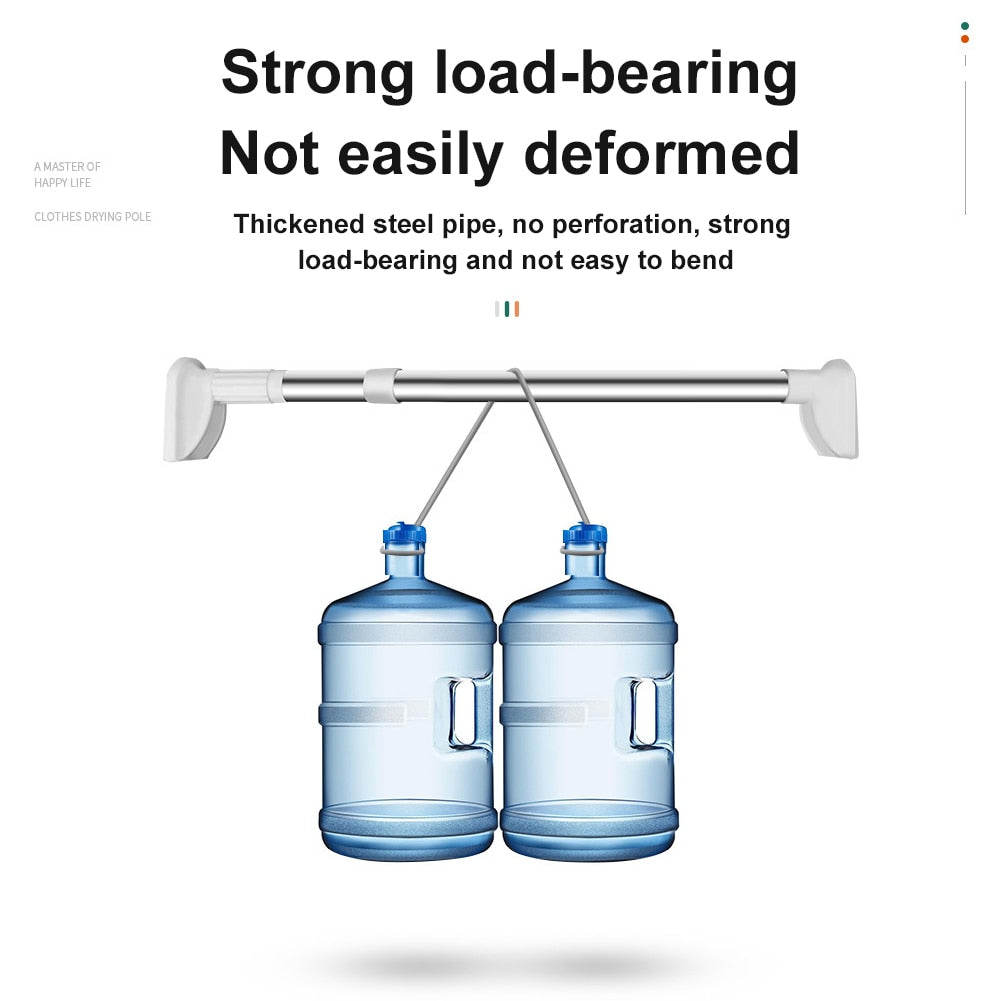 Norvo | Plassbesparende Justerbar Teleskopisk Kleshengerstang