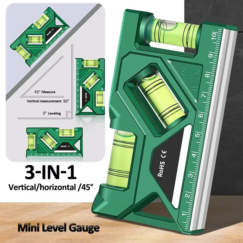 Präzisions-Taschenwasserwaage med Magnetfuß og Winkelmesser