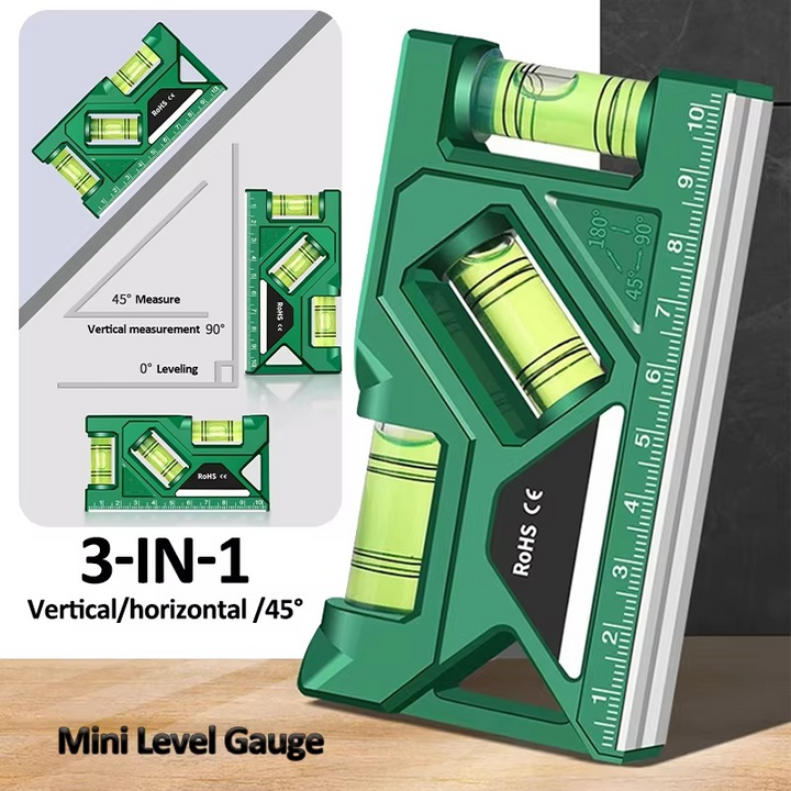 Präzisions-Taschenwasserwaage med Magnetfuß og Winkelmesser