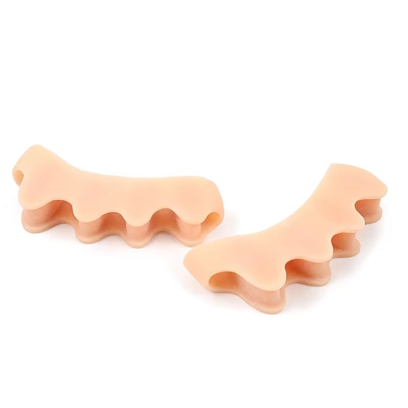 Skanto | Myke silikon tåseparatorer for hallux valgus lindring og justering, 1 par