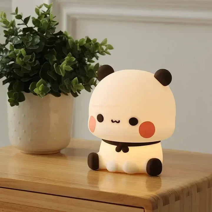 Skanto | LED Nattlys Bjørn Panda Bubu og Dudu Lampe Søte Tegneserie Nattlys Leketøy Gaver Dyr Perifer Soverom Dekorativ Stue