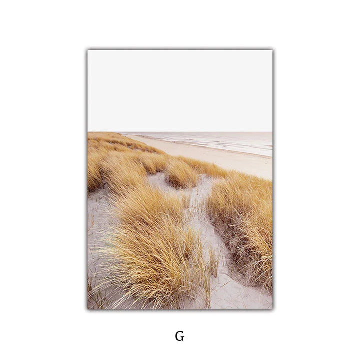 Simple Nature Floral Landscape Gallery Wall Art Fine Art Canvas Prints Minimalist Nordic Pictures for Living Room Scandinavian Home Decor | Skanto