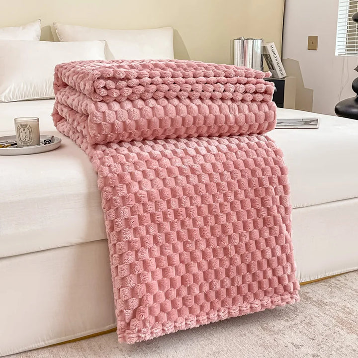 Skanto | Mønstret myk flanellteppe varm koselig teppe for sofa og seng