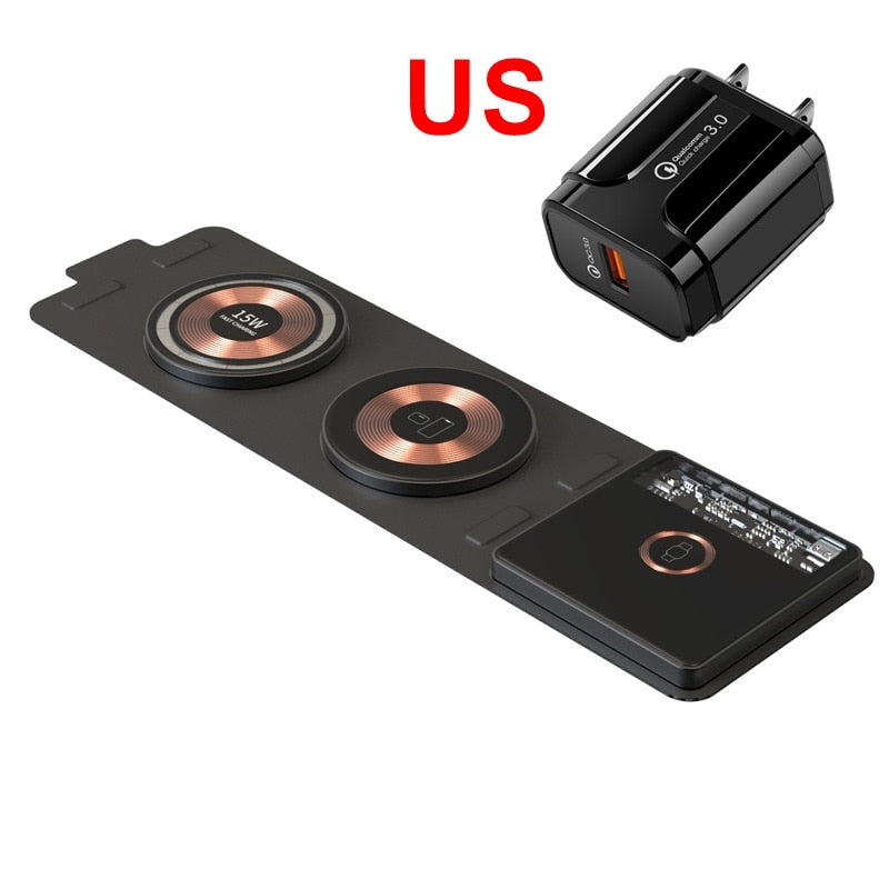 Norvo | Magnetisk Foldbar Usynlig Power Trådløs Lader