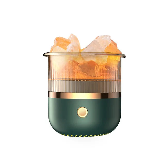 Skanto | Himalaya salt crystal lamp & essential oil diffuser, USB ultrasonisk luftfukter for hjemme & kontor