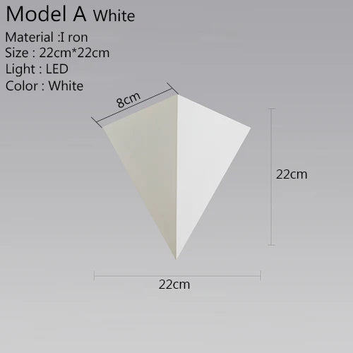 TriGlow Light - Modern LED Vegglampe 3W Skanto