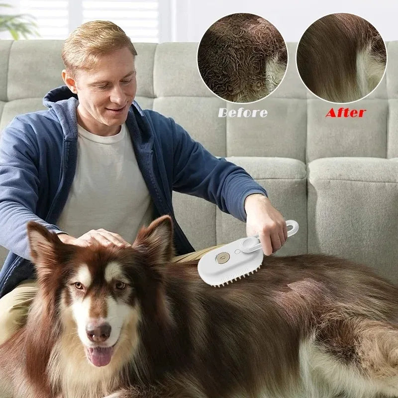 PawGroom Pro 3-i-1 Dampsbørste for Kjæledyr Skanto