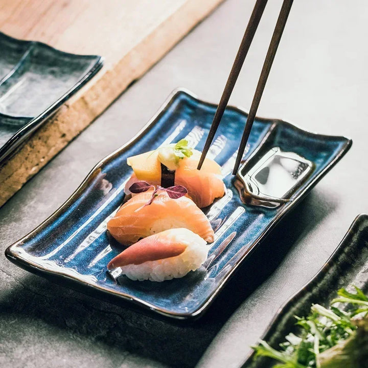 Håndverks keramiske sushi tallerkener Skanto