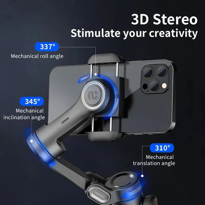 Skanto | 3-aksers smartphone gimbal stabilisator med AI-sporing og ansiktsgjenkjenning – Alvion