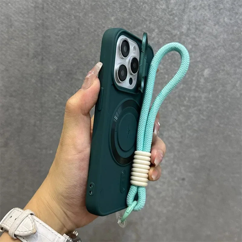 Skanto | Magnetisk Myk Håndleddsbrakett Linsebeskyttelse iPhone Etui
