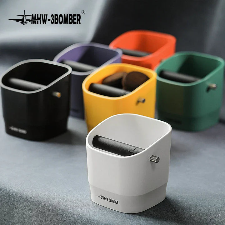 Skanto | 0.9–1.2 l Espresso knock box, avtakbar knock bar og sklisikker base, firkantet kafferester avfall, barista desktop tilbehør
