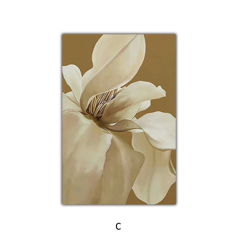 Large Abstract Floral Wall Art Fine Art Canvas Prints Modern Botanical Pictures For Living Dining Bedroom Art Decor | Skanto