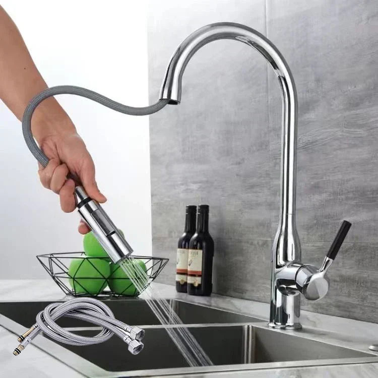 AquaStream Luxe – Justerbar Kjøkkenkran med Hånddusj Skanto