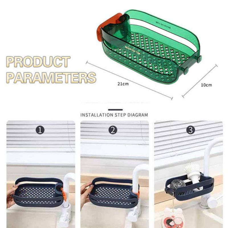 Skanto | 2i1 Svampholder Vask Organisator Hylle