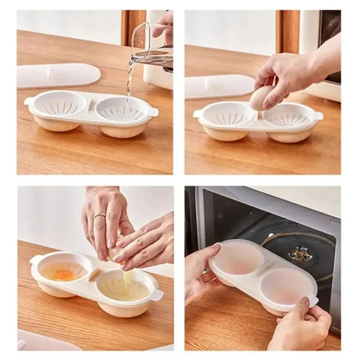 Skanto | Dobbel Space Holdbar Mikrobølgeovn Egg Maker