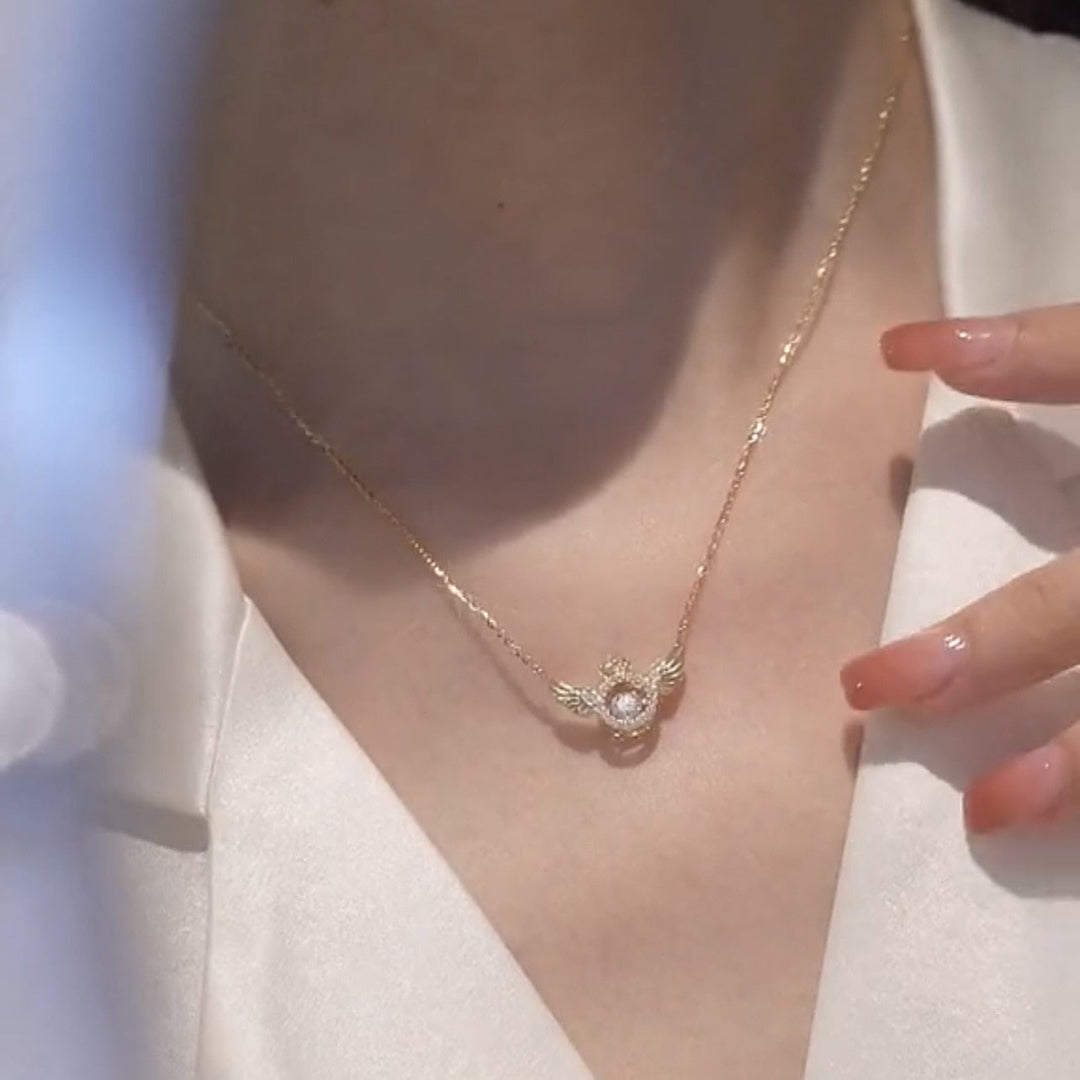 Skanto | Lucky Wings Pendel Zircon Halskjede