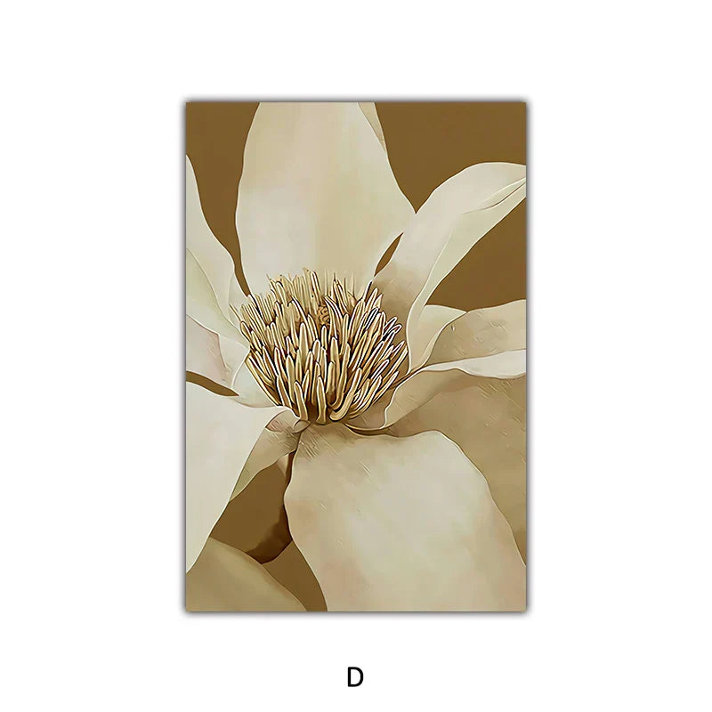 Large Abstract Floral Wall Art Fine Art Canvas Prints Modern Botanical Pictures For Living Dining Bedroom Art Decor | Skanto