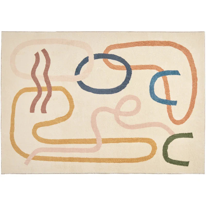 Norvo | Japansk Minimalistisk Myk Teppe, Antiskli, Høy Pile Teppe til Stue og Soverom