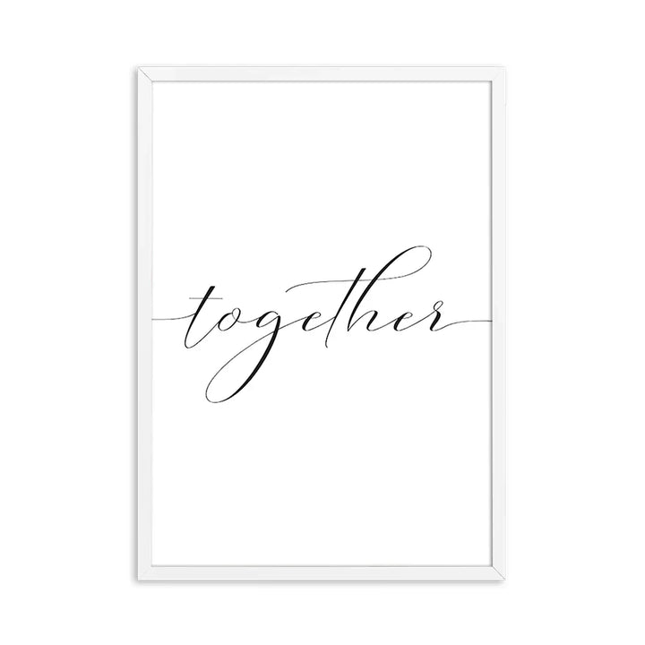 Lovers Quote Wall Art Black White Minimalist Typographic Posters Fine Art Canvas Prints Picture For Bedroom Living Room Art Decor | Skanto