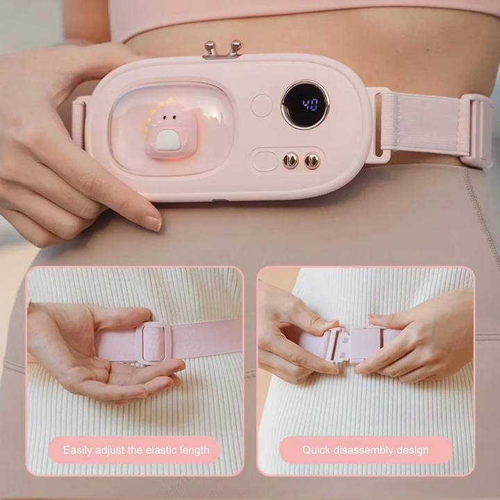 Skanto | Trådløs elektrisk menstruasjonsvarmende midjebånd - USB-oppladbar justerbar varmepute