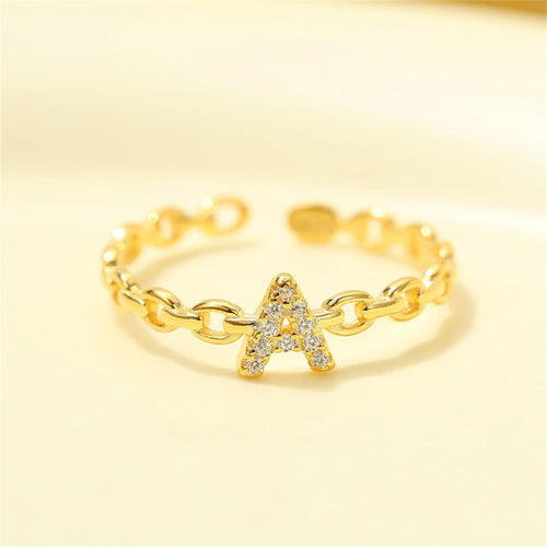 Skanto | Delikat Diamant Bokstav Initial Ring