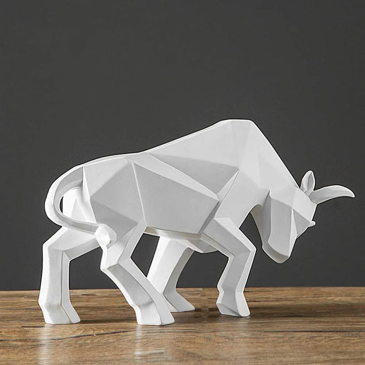 Skanto | YuryFvna Moderne Geometrisk Okse Statue, Ornament, Kafé, Okse Skulpturer, Dyre Figurer, Abstrakt Hotell Hjem Dekorasjon