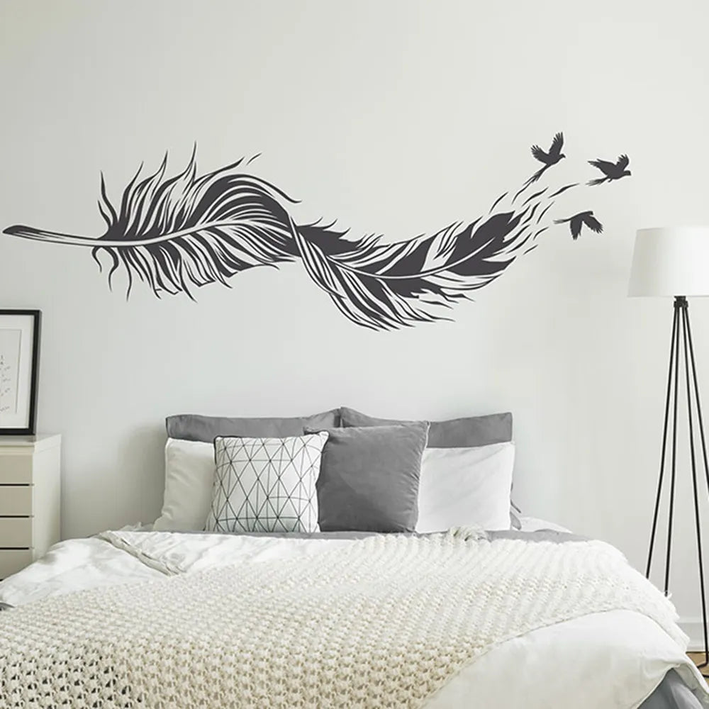 Skanto Birds Of A Feather Vinyl Wall Sticker for Bedroom Living Room Removable Peel & Stick Wall Decal for Creative DIY Home Decor | Skanto