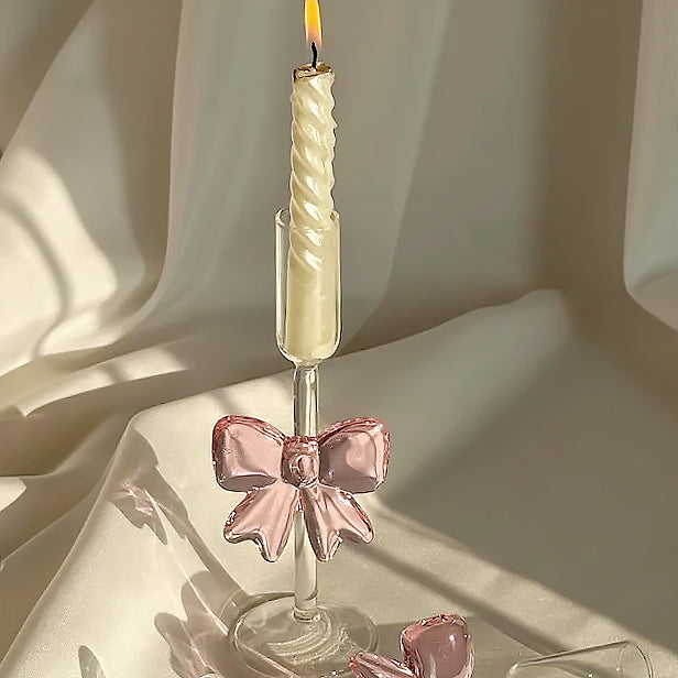 Glass Bow Candleholder | Skanto