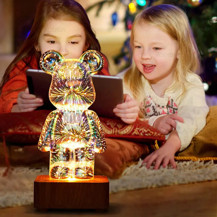 Magical 3D Fireworks Projection Mood Lamp - StarBear | Skanto