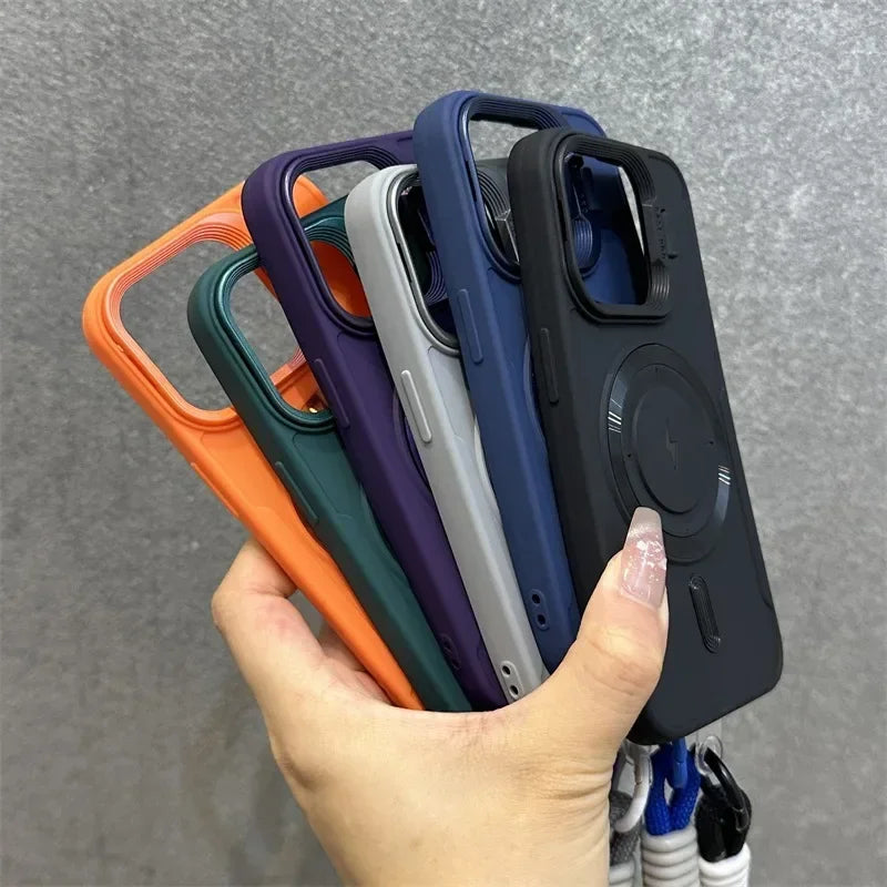 Skanto | Magnetisk myk håndleddsstøtte linse deksel iPhone etui