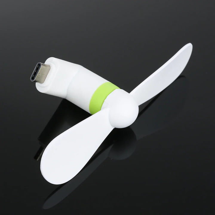 Kreativ Mini Bærbar Mikro USB Vifte - 5V 1W Mobiltelefon USB Gadget Vifter Tester for Type-C USB-C Kjølevifte | Skanto