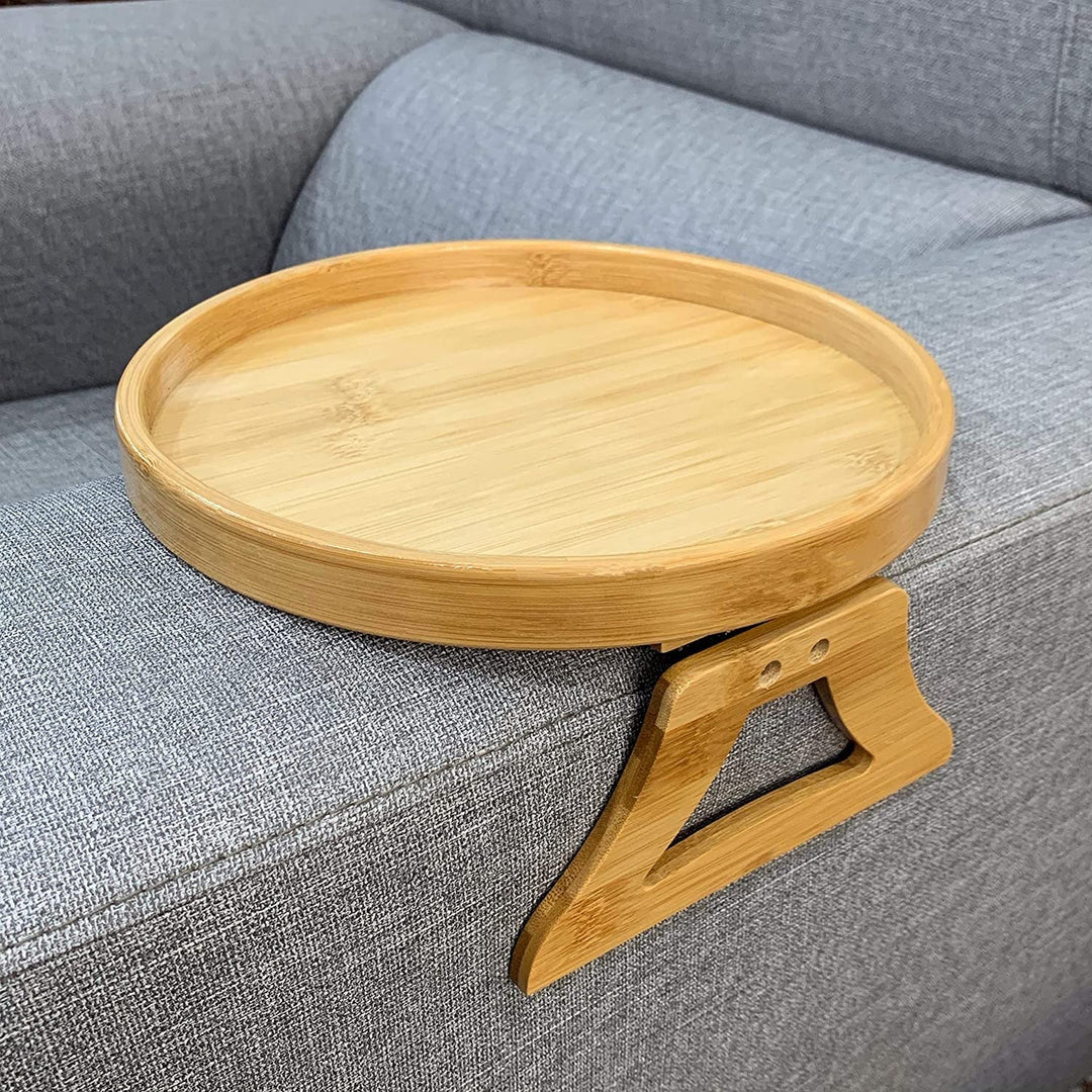 Bamboo Sofa Armlehne Clip-On rundt Brett | Skanto