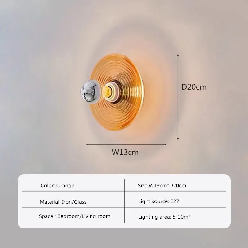 AquaGlow Vegglampe – LED-belysning med bølgemønster Skanto