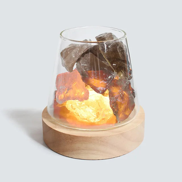 Skanto | Himalaya Saltlampe - Krystall Nattlys & Aromaterapi Diffuser