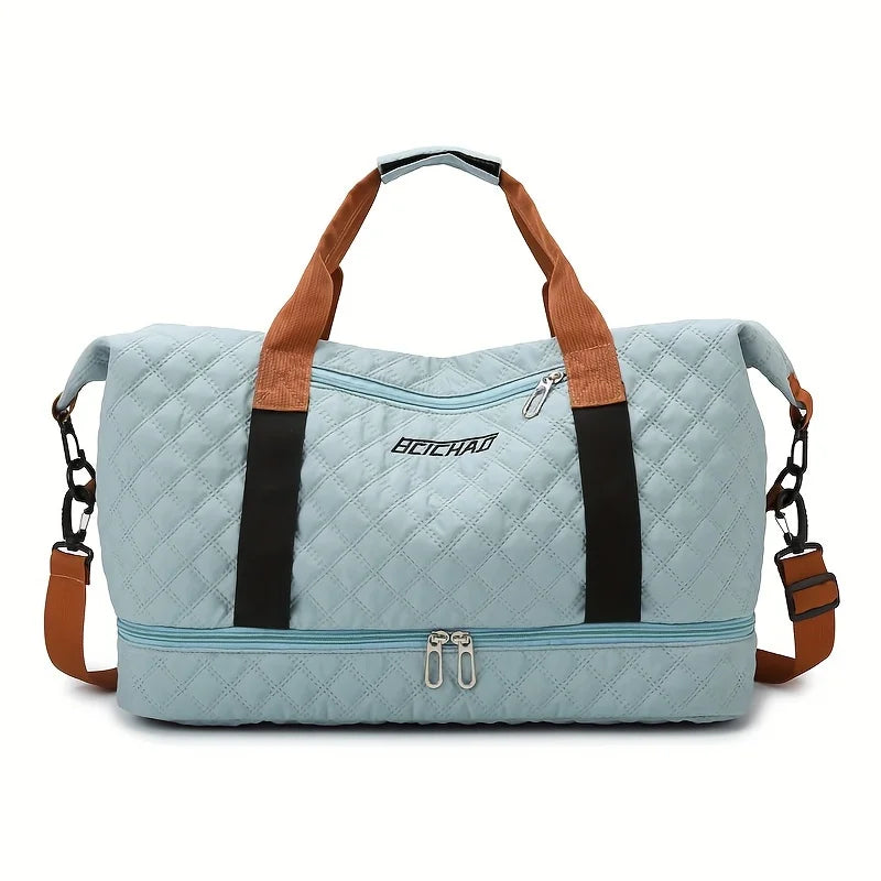 Norvo | Travessia Reiseduffel med Skofor<|vq_635|>Compartment | Stor Kapasitet & Argyle Design | Nylon Weekendbag for Sport, Korte Turer & Hverdagsbruk