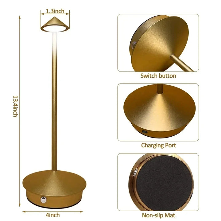 Skanto | Raderbar Bordlampe Kreativ Spisestue Berøring Led Hotell Bar Kaffe Pina Pro Bordlampe Dekorativ Skrivebordslampe