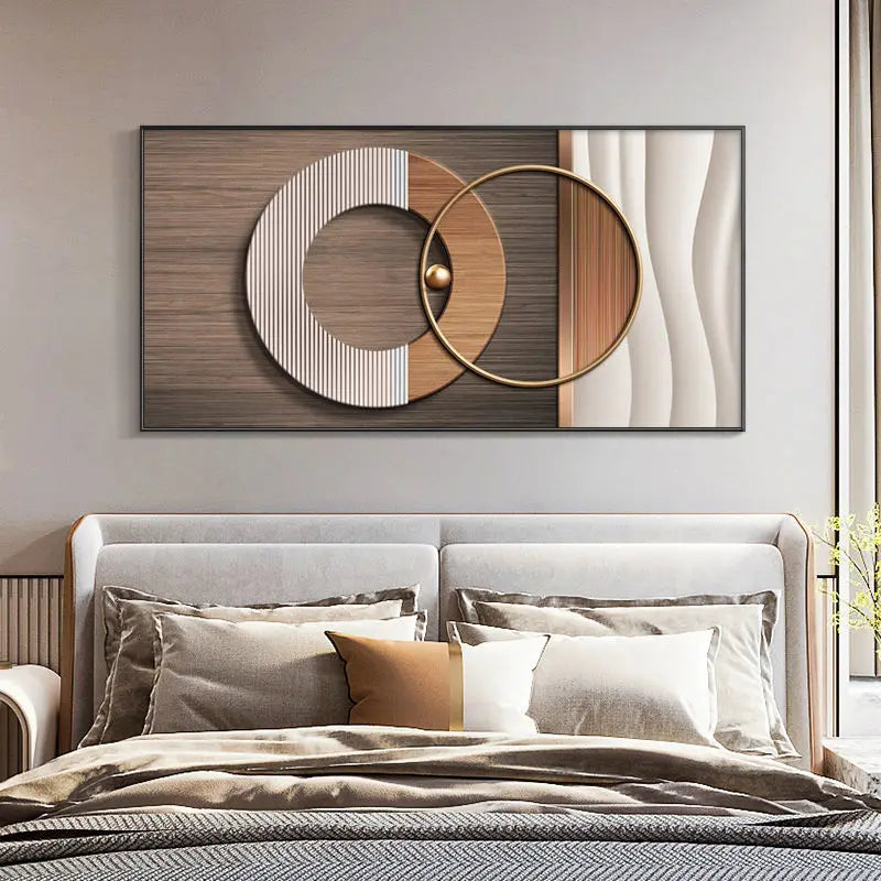 Modern Aesthetic Abstract Sun & Moon Wall Art Fine Art Canvas Prints Pictures for Luxury Loft Living Room Dining Room Lifestyle Art Decor | Skanto