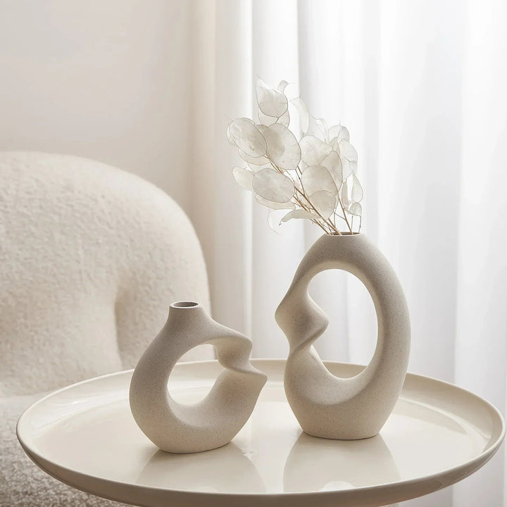 Moderne Asymmetrisk Skulptural Vase Sett Skanto