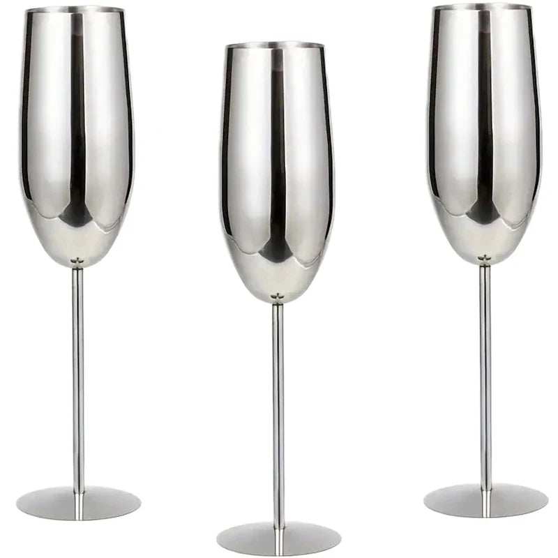 Skanto | Rustfritt Stål Glass (Sett med 6)