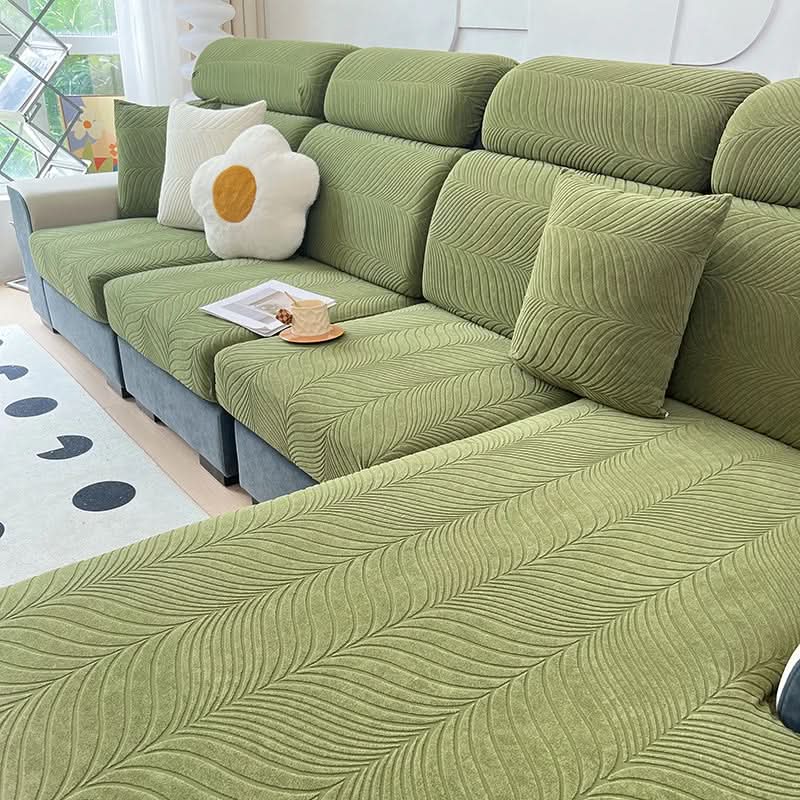 Skanto | PlushSecure - Elegant Jacquard Sofa Cover for Non-Slip Comfort