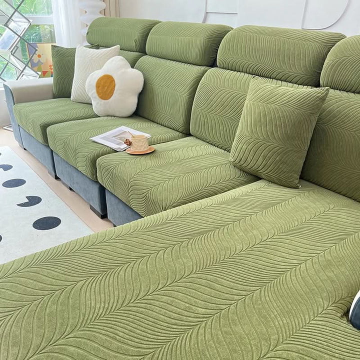 Skanto | PlushSecure - Elegant Jacquard Sofa Cover for Non-Slip Comfort