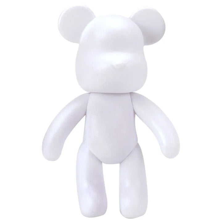 Skanto | Graffiti Malt Fluide Voldsom Bamse Hvit Kropp Ornamenter DIY Håndlaget Personlig Modell Hjemme Skrivebordsdekorasjon Tilbehør Ny